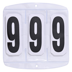 Numero di gara Imperial Riding Basic con velcro 3 cifre Bianco