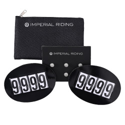 Numero di gara Imperial Riding Basic con spilla rapida in confezione da 2 Nero