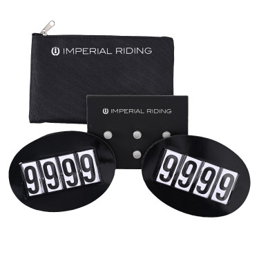 Numero di gara Imperial Riding Basic con spilla rapida in confezione da 2 Nero
