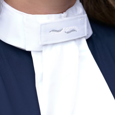 Plastron con patch con paillettes e velcro Imperial Riding Basic donna Bianco Plastron con patch con paillettes e velcro Imperial Riding Basic donna Bianco