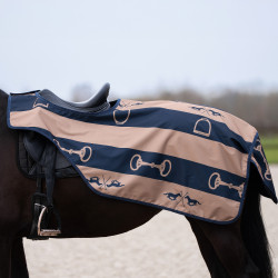 Coperta da passeggio HV Polo Gwenny stampata outdoor Marino / cammello Blu Coperta da passeggio HV Polo Gwenny stampata outdoor Marino / cammello Blu