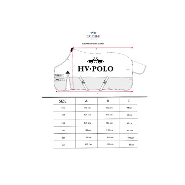 Coperta paddock cavallo HV Polo 200 g 600D impermeabile
