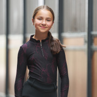 Maglia da bambino Imperial Riding Lana Malva scuro Nero