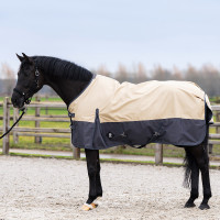 Coperta da esterno Imperial Riding Limited 100 g con collo Beige / grigio