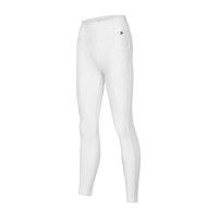 KLKristin pantaloni da equitazione da donna modello A con grip completo Kingsland Bianco