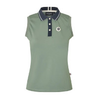 Polo senza maniche da donna in piqué KLLaura Kingsland Verde agave