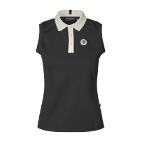 Polo senza maniche da donna in piqué KLLaura Kingsland Nero