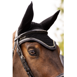 Cuffia per cavallo Harcour Freya Nero / nero oro