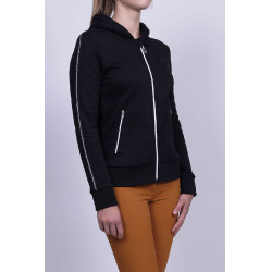 Felpa con zip Harcour Sworm donna Nero