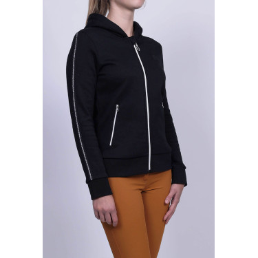 Felpa con zip Harcour Sworm donna Nero