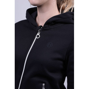 Felpa con zip Harcour Sworm donna Nero