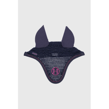 Cuffia per cavallo Harcour Fablir Blu marino / rosa