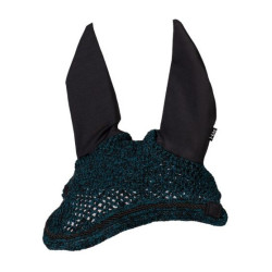 Cuffia antimosche Lugano Elegant - HKM Nero / petrolio