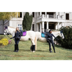 Cuffia antimosche Lugano Elegant - HKM Nero / petrolio