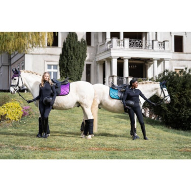 Cuffia antimosche Lugano Elegant - HKM Nero / petrolio