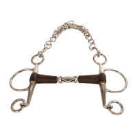 Pelham gomma Flex doppia snodatura media 18 mm 14,5 cm Bianco