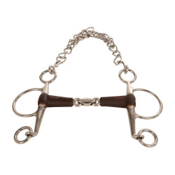 Pelham gomma Flex doppia snodatura media 18 mm 14,5 cm