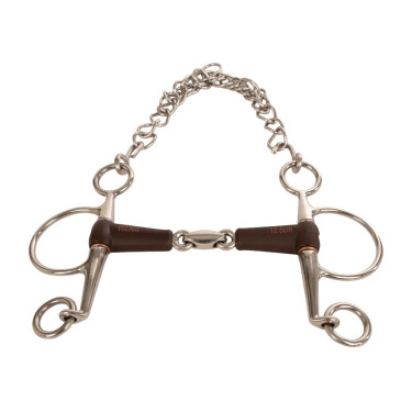Pelham gomma Flex doppia snodatura media 18 mm 14,5 cm