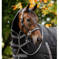 Cappuccio da scuderia Rambo 200 g Horseware Nero / temporale / grigio argento