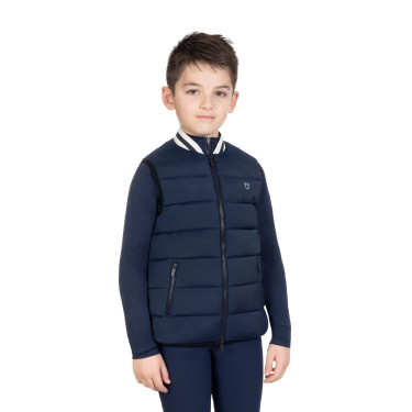 Smanicato tecnico bambino colletto in maglia Blazer marine Blu marino