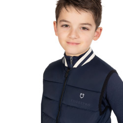 Smanicato tecnico bambino colletto in maglia Blazer marine Blu marino