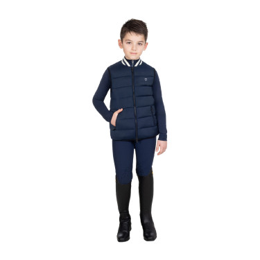 Smanicato tecnico bambino colletto in maglia Blazer marine Blu marino