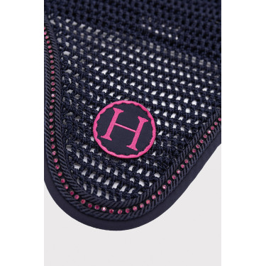 Cuffia per cavallo Harcour Fablir Blu marino / rosa