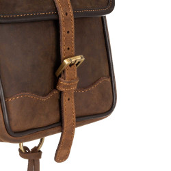 Bisaccia per sella western in cuoio Pool's Marrone scuro