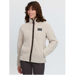 Giacca con zip in pile sherpa Heritage Stone LeMieux Pietra Grigio