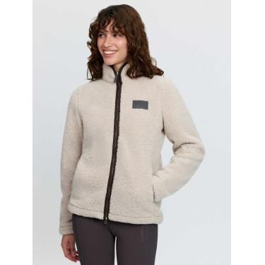 Giacca con zip in pile sherpa Heritage Stone LeMieux Pietra Grigio