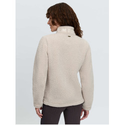 Giacca con zip in pile sherpa Heritage Stone LeMieux Pietra Grigio