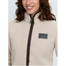 Giacca con zip in pile sherpa Heritage Stone LeMieux Pietra Grigio