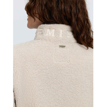 Giacca con zip in pile sherpa Heritage Stone LeMieux Pietra Grigio