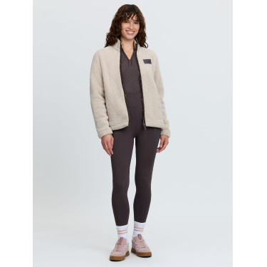 Giacca con zip in pile sherpa Heritage Stone LeMieux Pietra Grigio