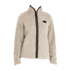Giacca con zip in pile sherpa Heritage Stone LeMieux Pietra Grigio