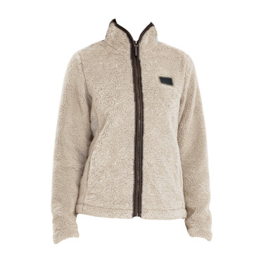 Giacca con zip in pile sherpa Heritage Stone LeMieux Pietra Grigio