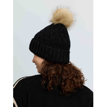 Cuffietta con paillettes Bernie blu navy LeMieux Nero