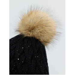 Cuffietta con paillettes Bernie blu navy LeMieux Nero