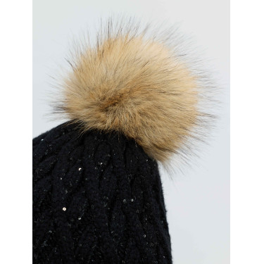 Cuffietta con paillettes Bernie blu navy LeMieux Nero