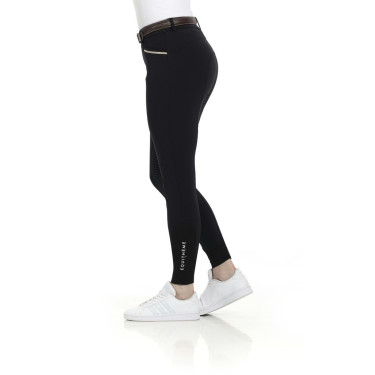 Pantaloni Equithème Gizel fondello in silicone Nero Pantaloni Equithème Gizel fondello in silicone Nero