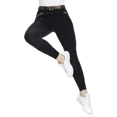 Pantaloni Equithème Gizel fondello in silicone Nero Pantaloni Equithème Gizel fondello in silicone Nero