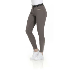 Pantaloni Equithème Gizel fondello in silicone Talpa Marrone
