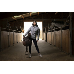 Giacca trapuntata Equithème Lara Grigio melange