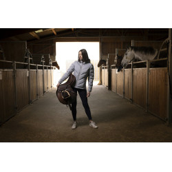 Giacca trapuntata Equithème Lara Grigio melange