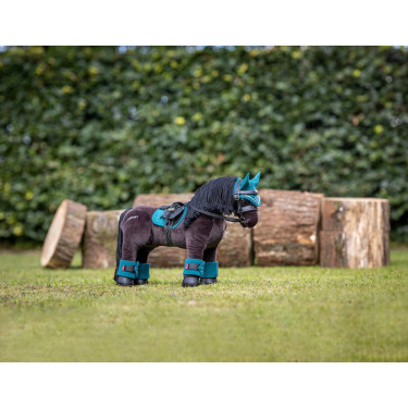Cuffia anti-mosche per giocattolo Mini Pony LeMieux Pavone Blu Cuffia anti-mosche per giocattolo Mini Pony LeMieux Pavone Blu