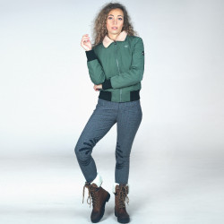 Damenreithose Flags & Cup Checks Grigio