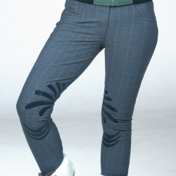 Damenreithose Flags & Cup Checks Grigio