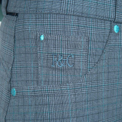 Damenreithose Flags & Cup Checks Grigio