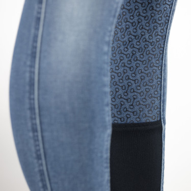 Pantaloni Jean fondello integrale in silicone a vita alta Kaia da donna Horze Pantaloni Jean fondello integrale in silicone a vita alta Kaia da donna Horze