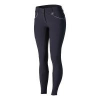 Pantaloni a vita alta con grip in silicone Aubrey Horze donna Blu navy scuro